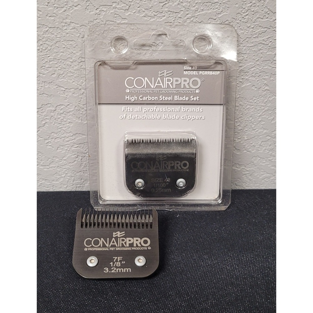 ConairPRO High Carbon Steel Pet Grooming Replacement Blade Set (Size 40 & 7F)